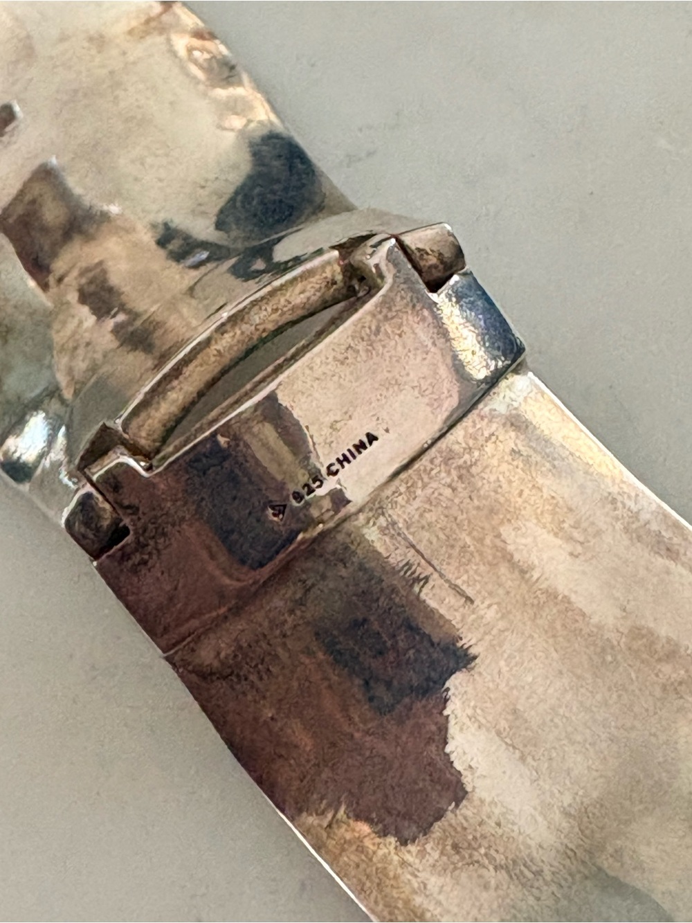 Silpada Designs Polished Hammered Sterling Silver Wide Cuff Bracelet - Picture 7 of 8
